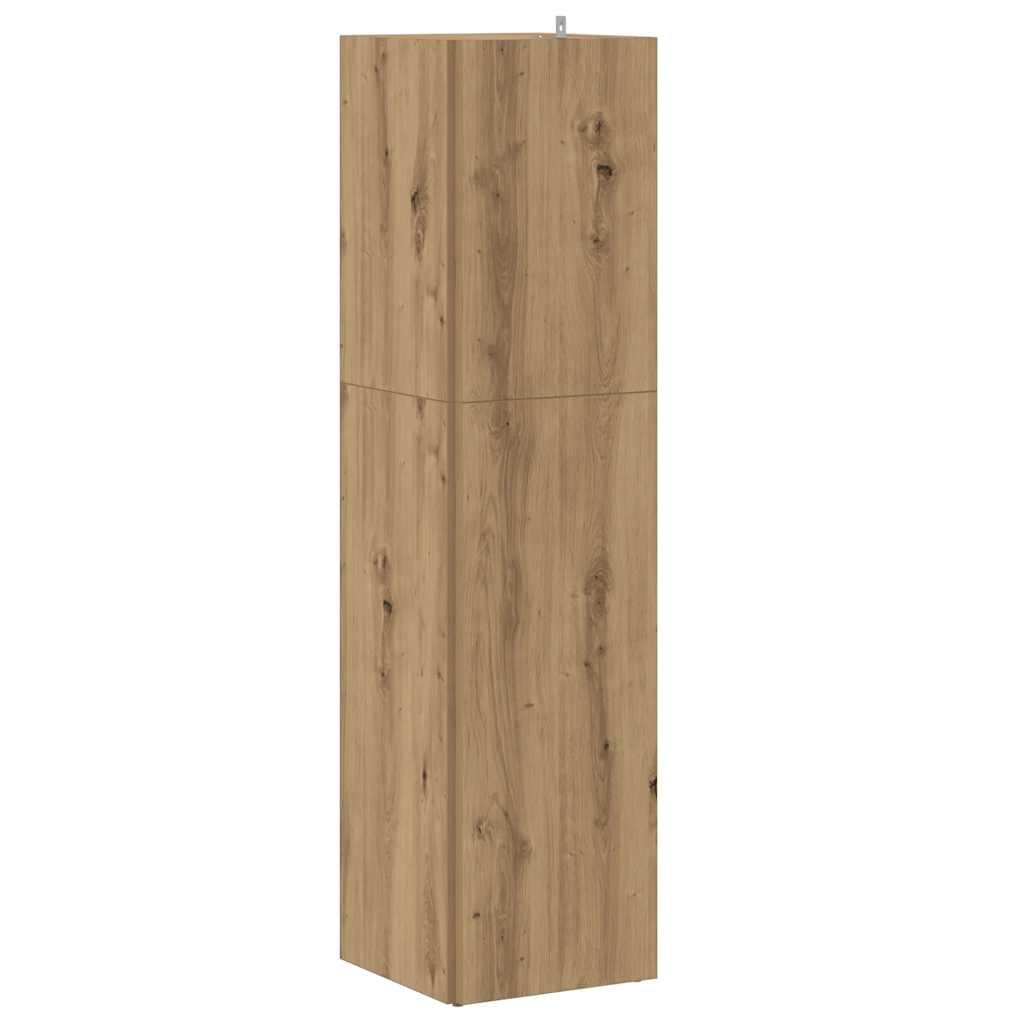 Armoire d'angle chêne artisanal 33x33x132 cm bois d'ingénierie - XIOS