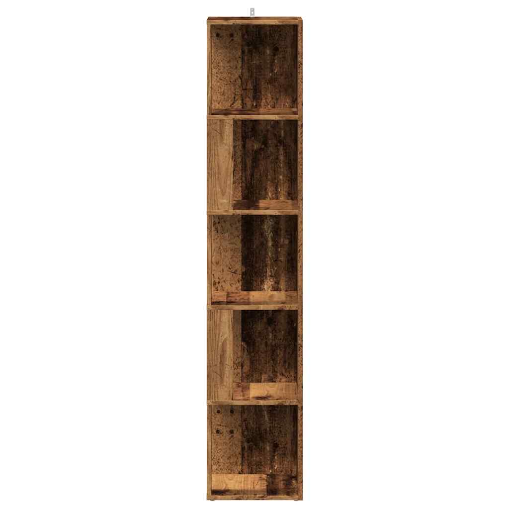 Armoire d'angle vieux bois 33x33x165 cm bois d'ingénierie - XIOS