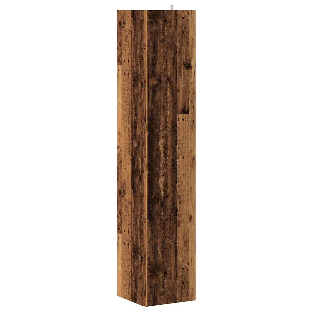 Armoire d'angle vieux bois 33x33x165 cm bois d'ingénierie - XIOS