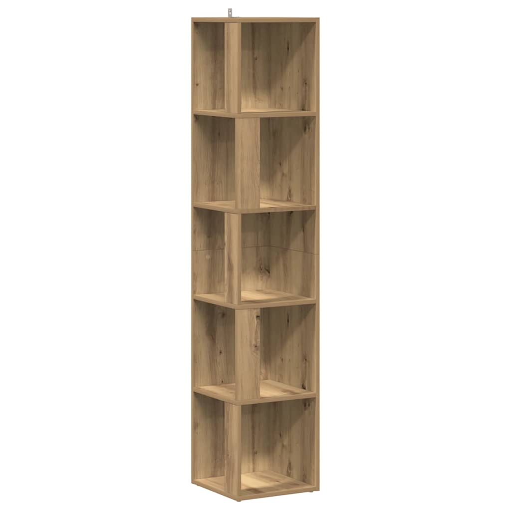 Armoire d'angle chêne artisanal 33x33x165 cm bois d'ingénierie - XIOS