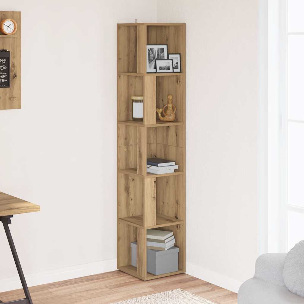 Armoire d'angle chêne artisanal 33x33x165 cm bois d'ingénierie - XIOS