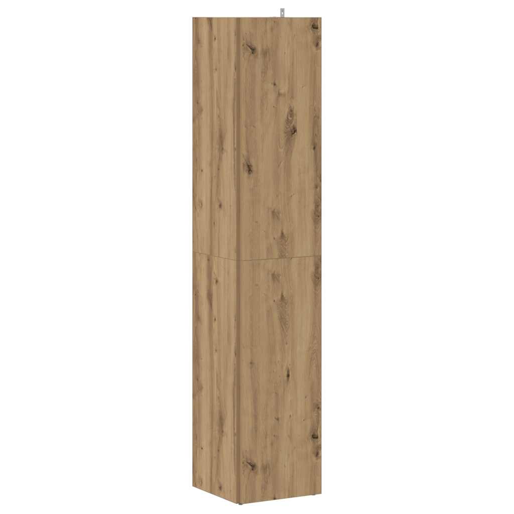 Armoire d'angle chêne artisanal 33x33x165 cm bois d'ingénierie - XIOS