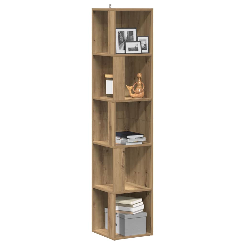 Armoire d'angle chêne artisanal 33x33x165 cm bois d'ingénierie - XIOS