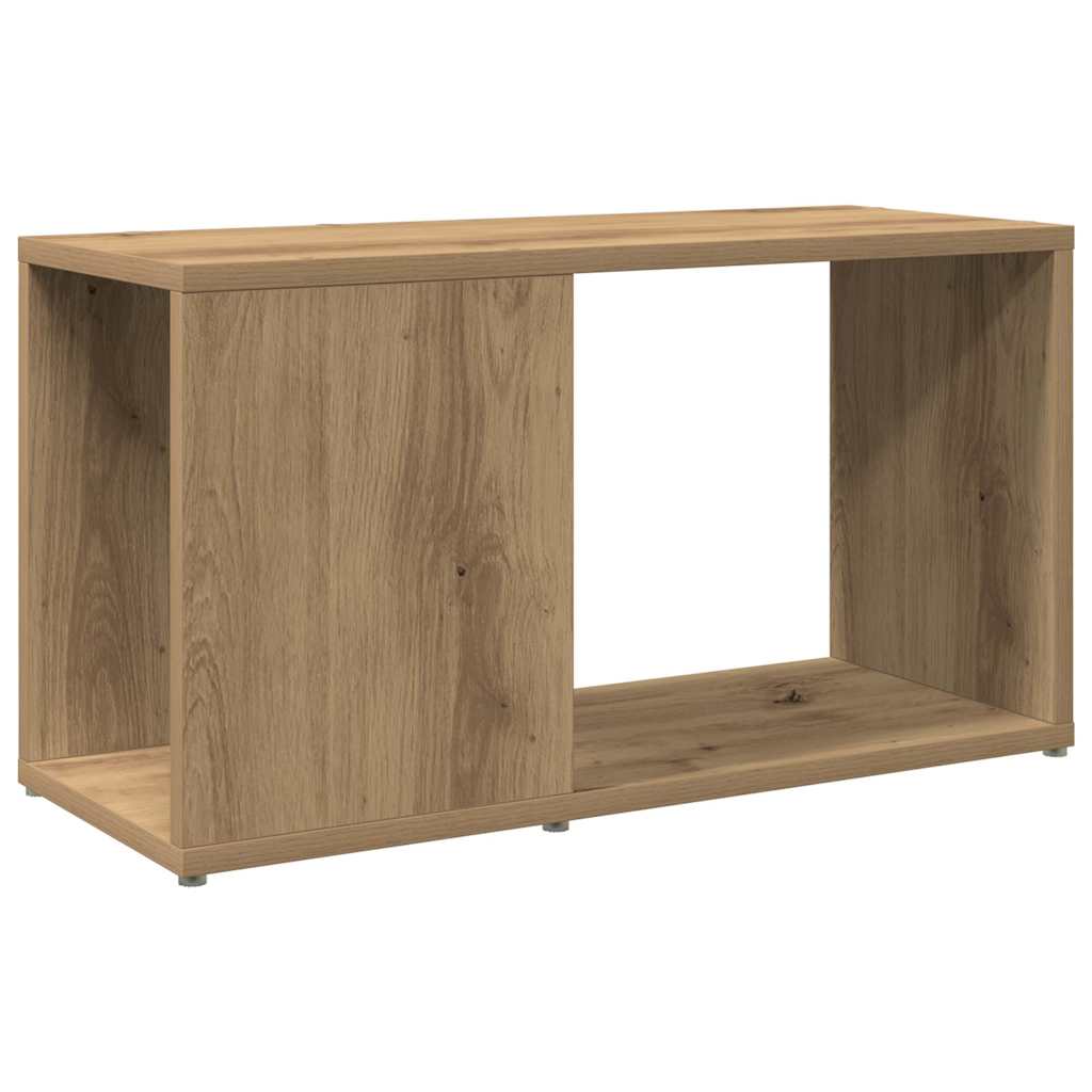 Meuble TV chêne artisanal 60x24x32 cm bois d'ingénierie - XIOS