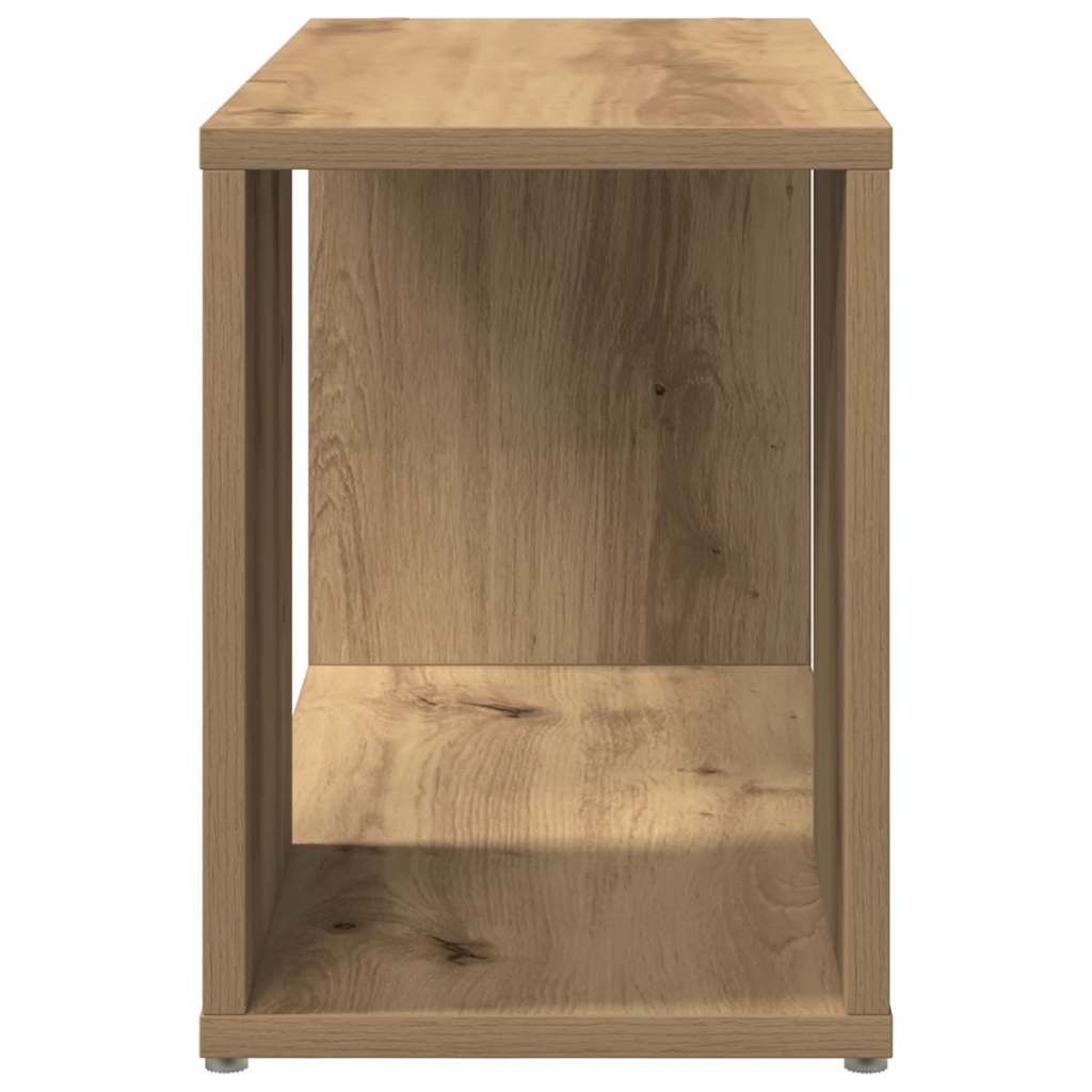 Meuble TV chêne artisanal 60x24x32 cm bois d'ingénierie - XIOS