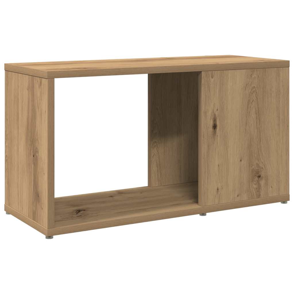 Meuble TV chêne artisanal 60x24x32 cm bois d'ingénierie - XIOS