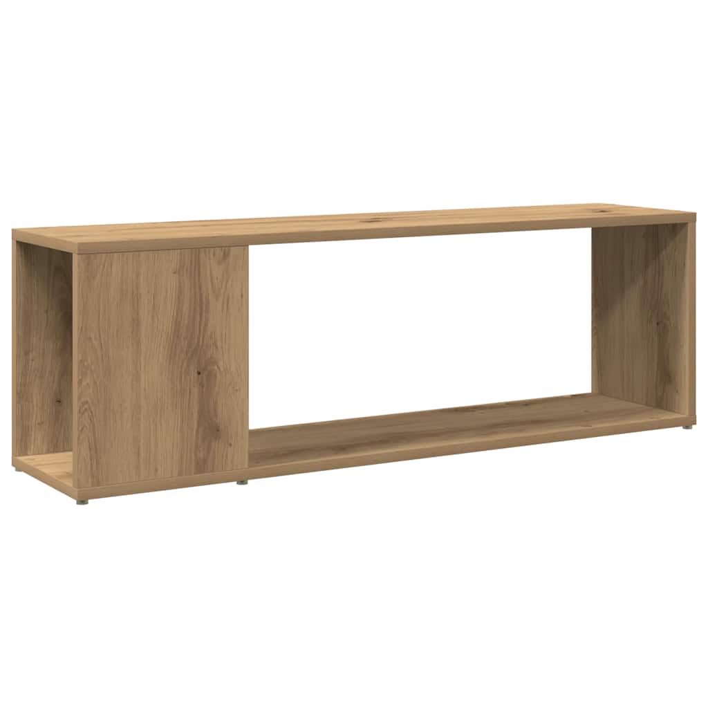 Meuble TV chêne artisanal 100x24x32 cm bois d'ingénierie - XIOS