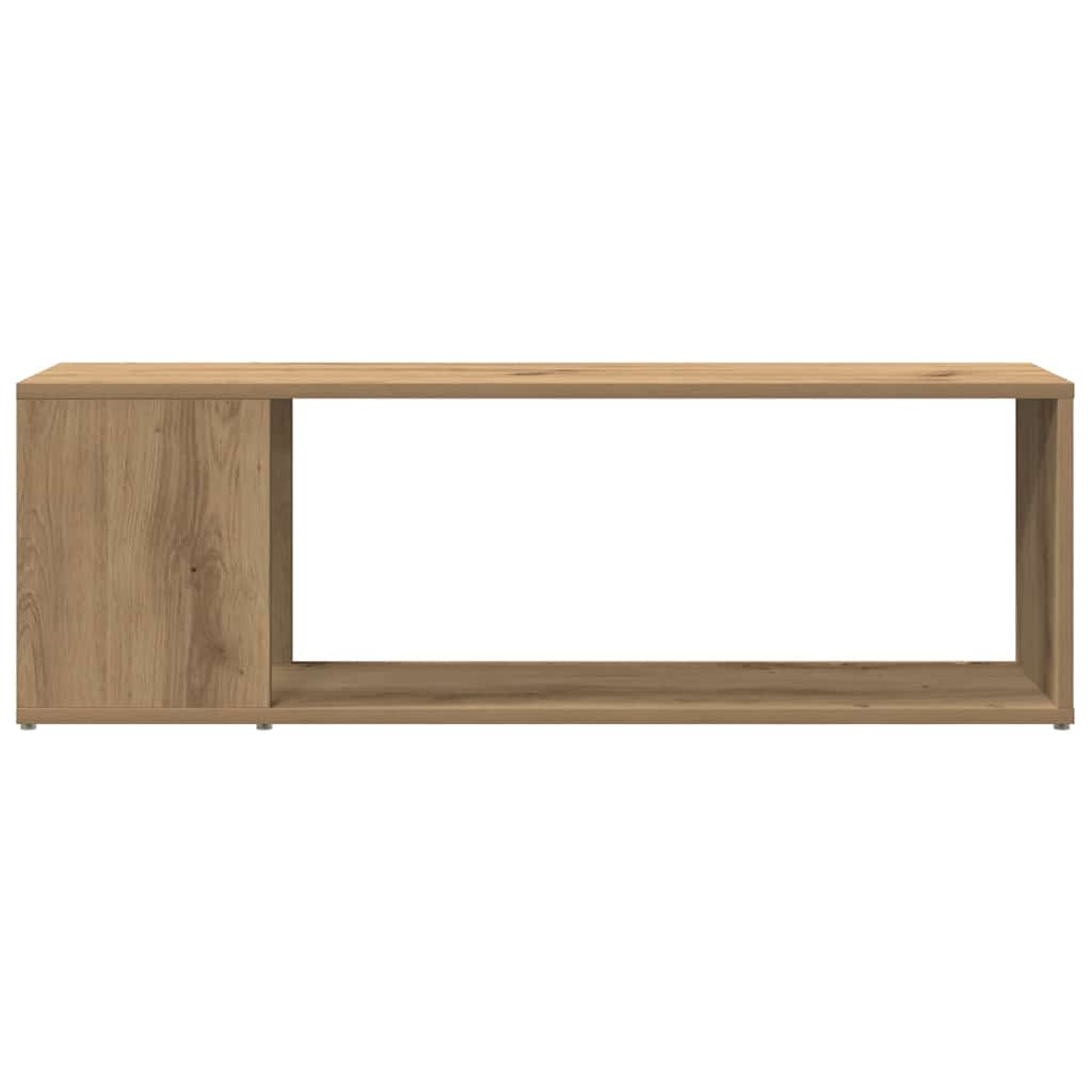 Meuble TV chêne artisanal 100x24x32 cm bois d'ingénierie - XIOS