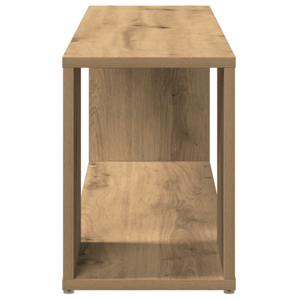 Meuble TV chêne artisanal 100x24x32 cm bois d'ingénierie - XIOS
