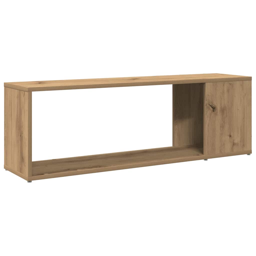 Meuble TV chêne artisanal 100x24x32 cm bois d'ingénierie - XIOS