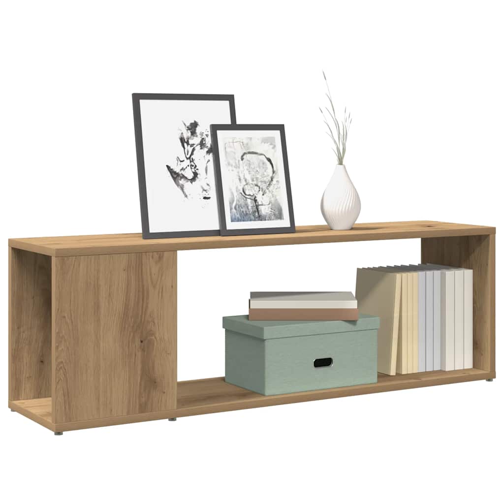 Meuble TV chêne artisanal 100x24x32 cm bois d'ingénierie - XIOS