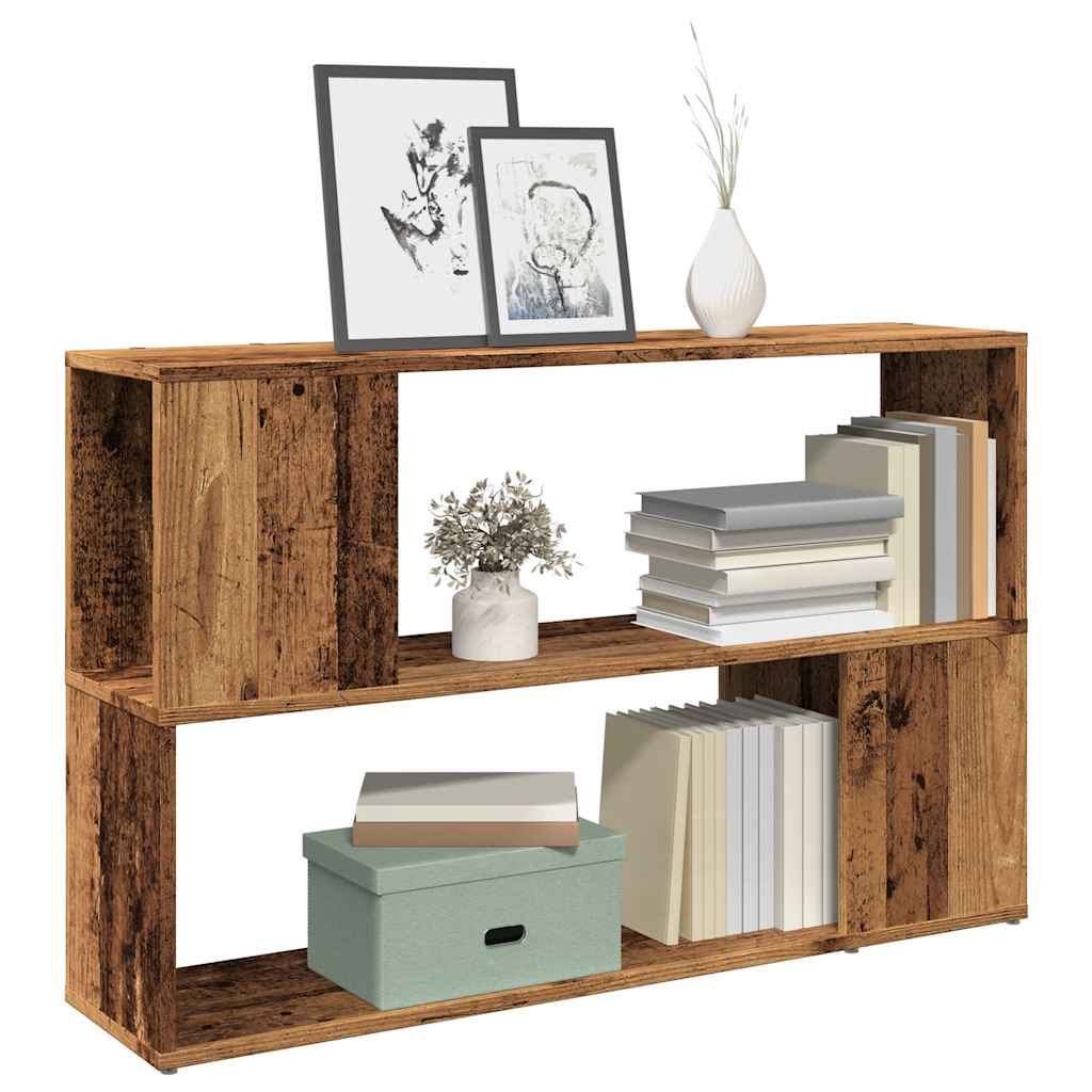 Bibliothèque vieux bois 100x24x63 cm bois d'ingénierie - XIOS