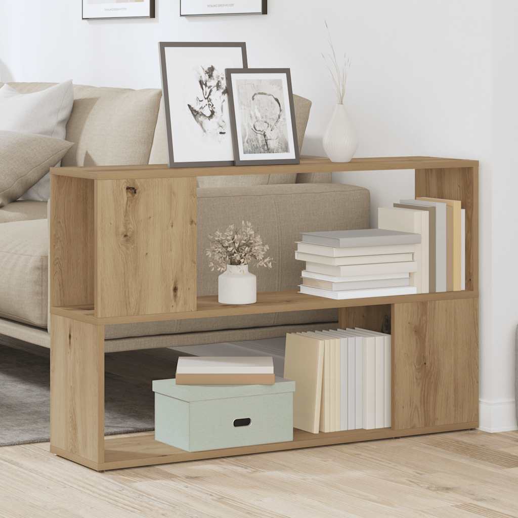 Bibliothèque chêne artisanal 100x24x63 cm bois d'ingénierie - XIOS