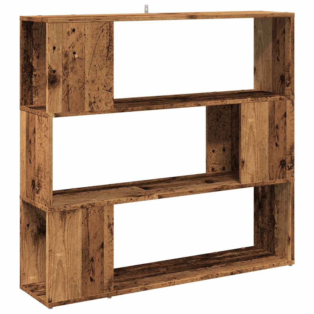 Bibliothèque/Séparateur de pièce vieux bois 100x24x94 cm - XIOS