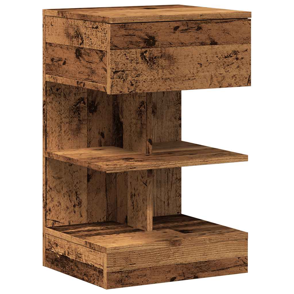 Table de chevet vieux bois 40x35x65 cm bois d'ingénierie - XIOS