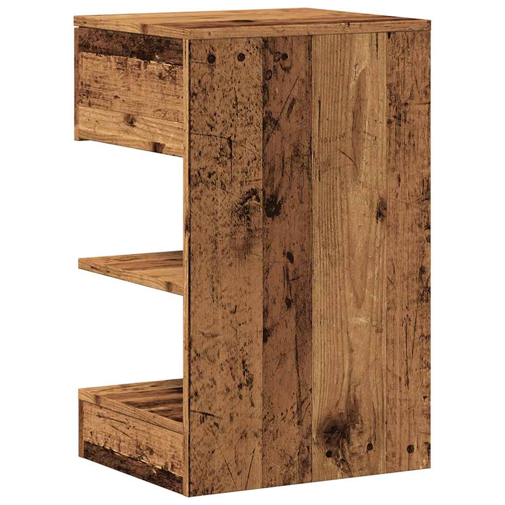 Tables de chevet 2 pcs vieux bois 40x35x65 cm bois d’ingénierie - XIOS