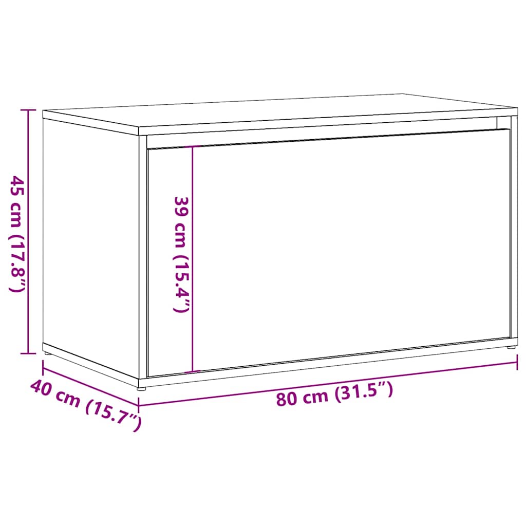 Banc d'entrée 80x40x45 cm vieux bois bois d'ingénierie - XIOS
