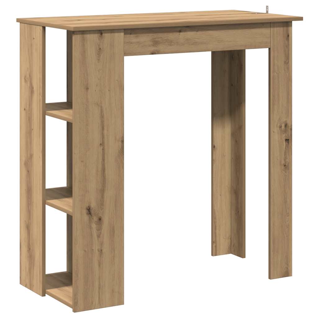 Table de bar avec étagère chêne artisanal bois d'ingénierie - XIOS