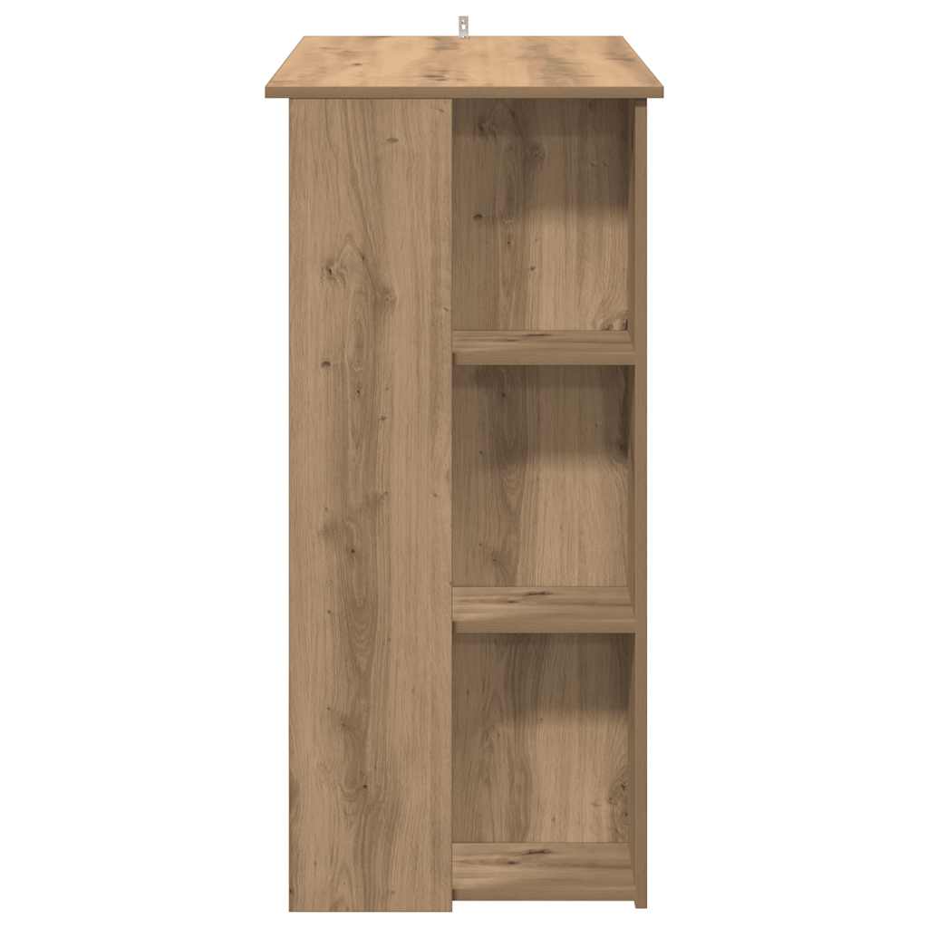 Table de bar avec étagère chêne artisanal bois d'ingénierie - XIOS