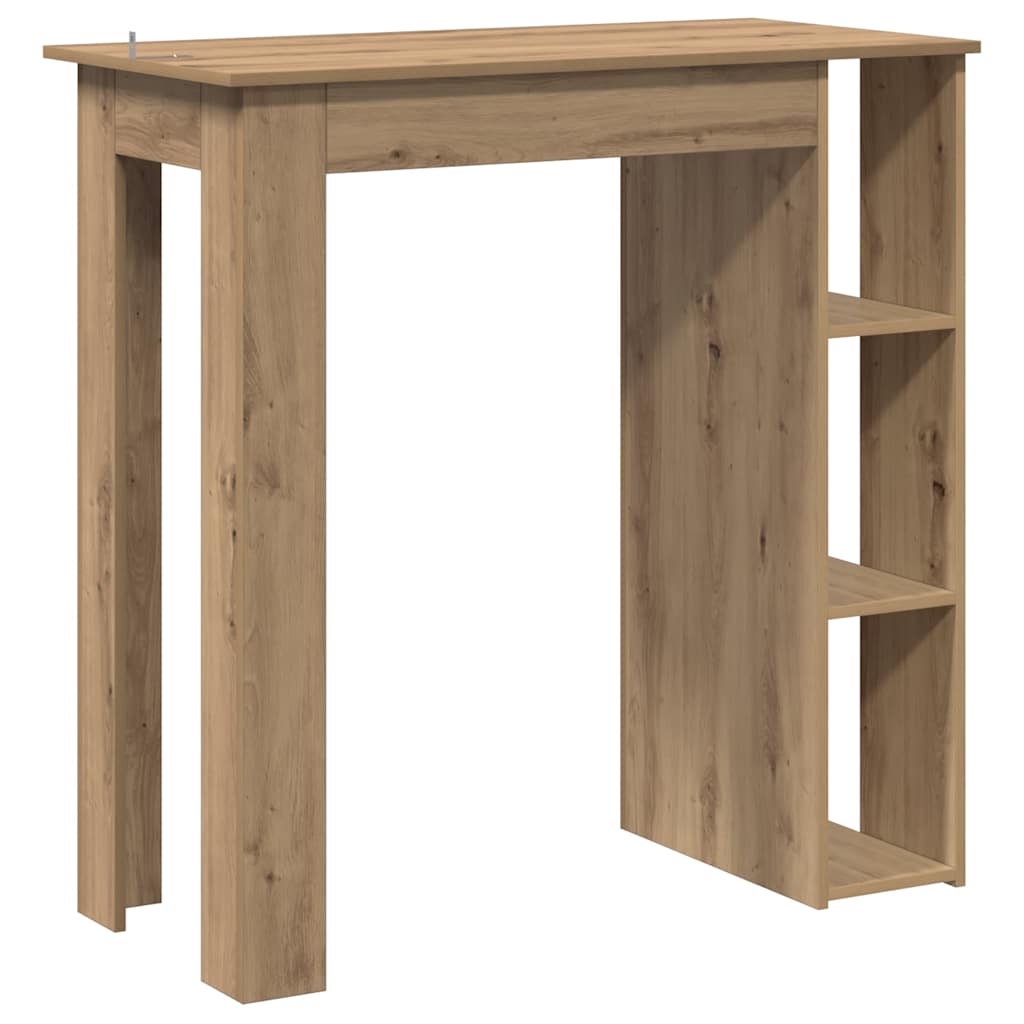 Table de bar avec étagère chêne artisanal bois d'ingénierie - XIOS