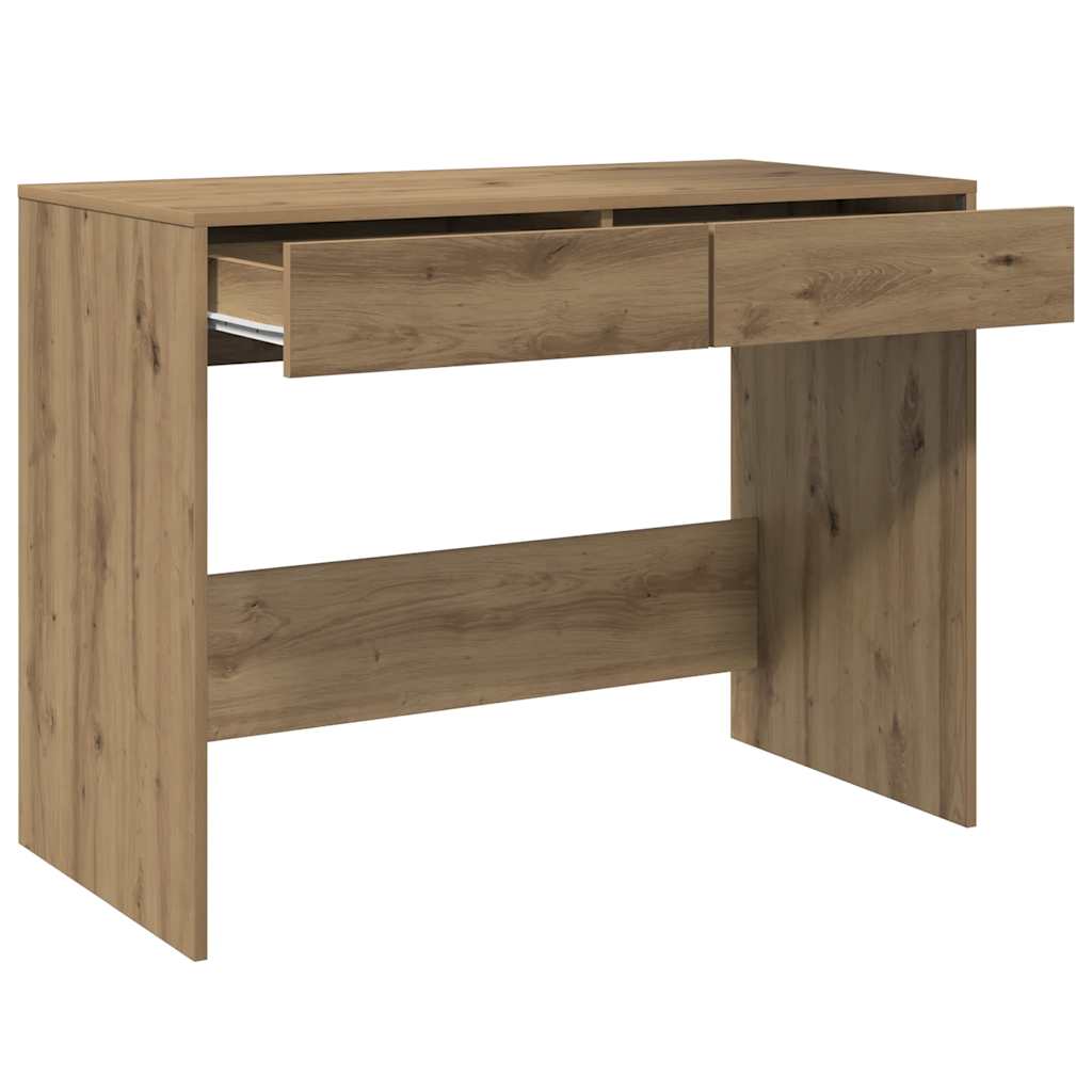 Bureau chêne artisanal 101x50x76,5 cm bois d'ingénierie - XIOS