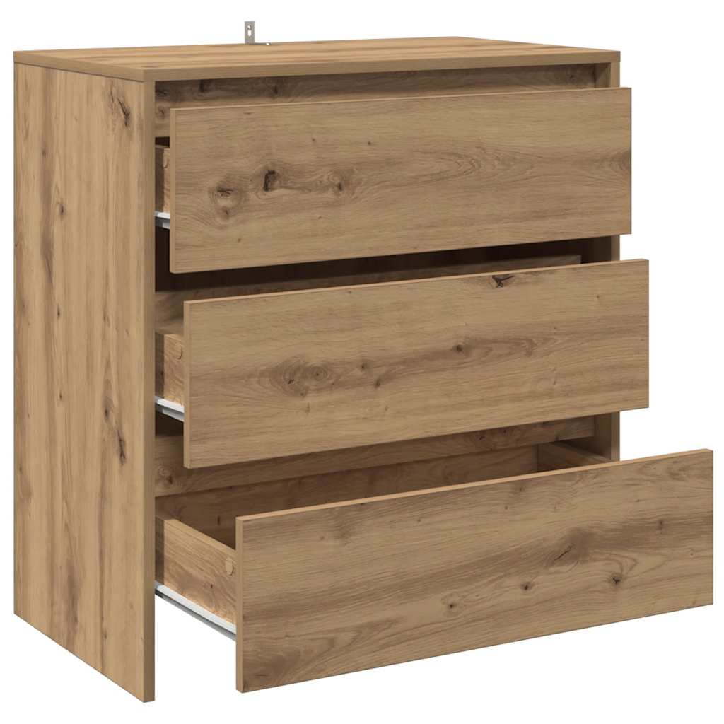 Buffet chêne artisanal 70x41x75 cm bois d'ingénierie - XIOS