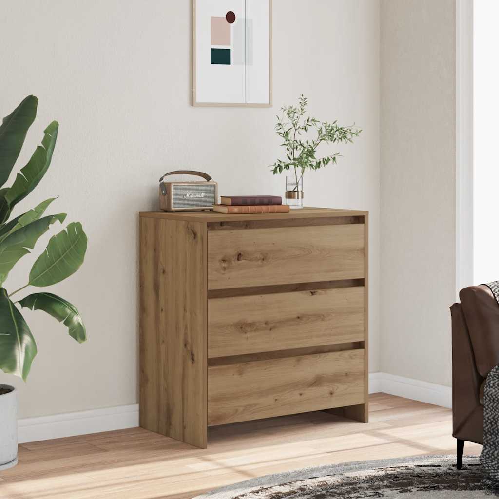 Buffet chêne artisanal 70x41x75 cm bois d'ingénierie - XIOS