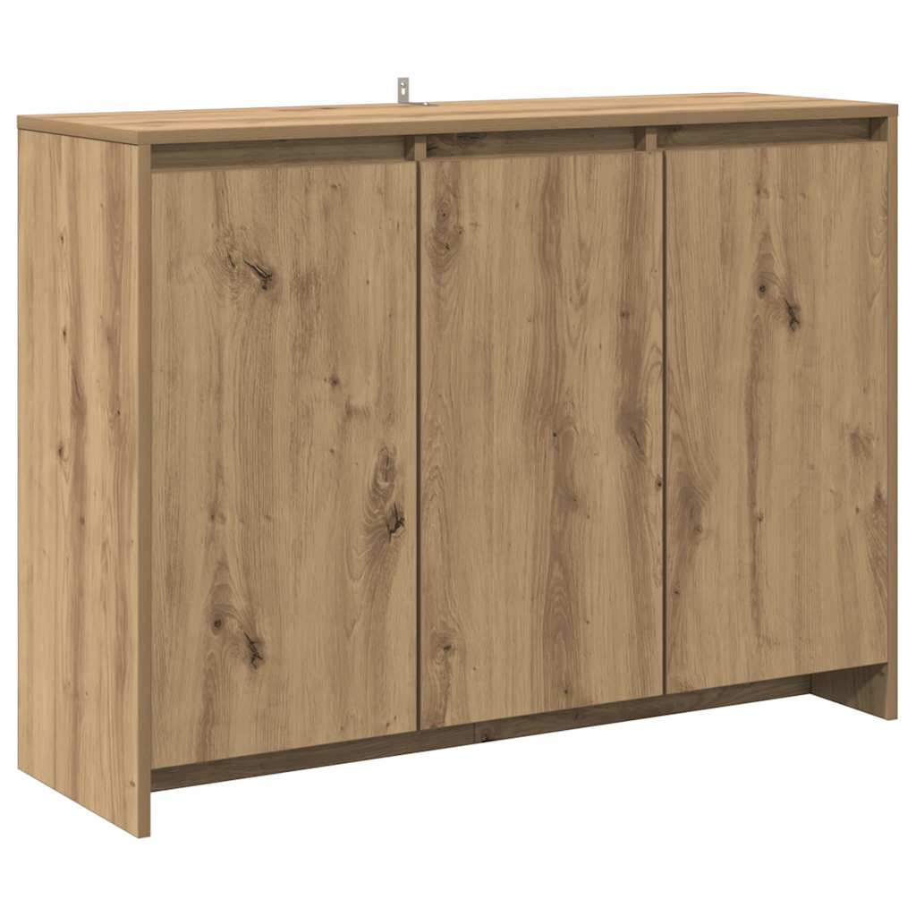 Buffet chêne artisanal 102x33x75 cm bois d'ingénierie - XIOS