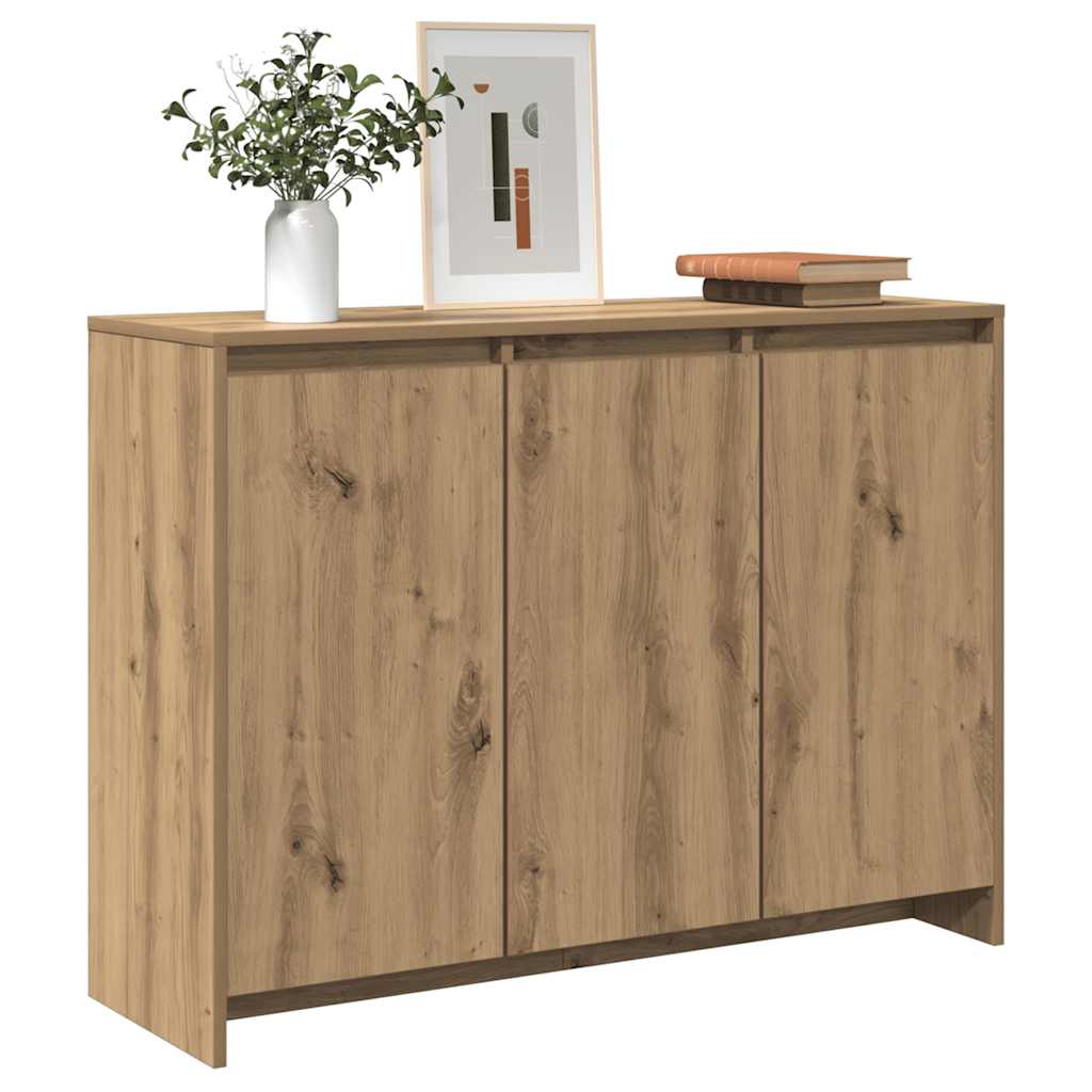 Buffet chêne artisanal 102x33x75 cm bois d'ingénierie - XIOS