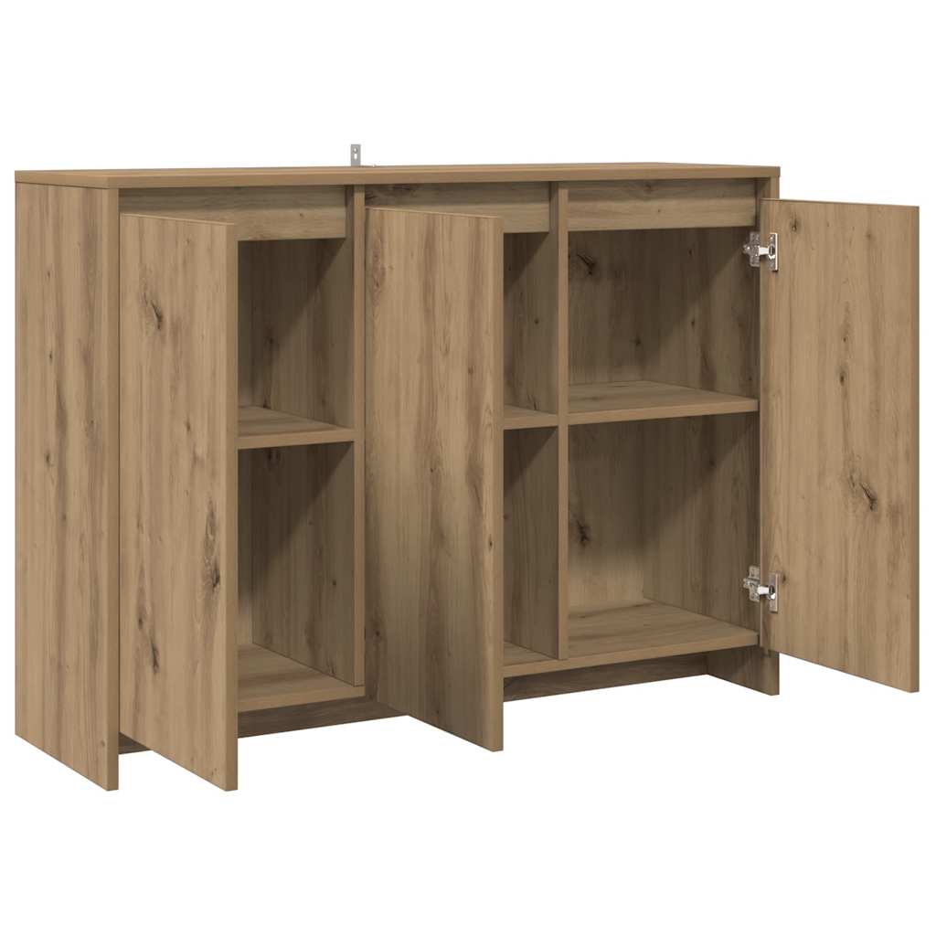 Buffet chêne artisanal 102x33x75 cm bois d'ingénierie - XIOS