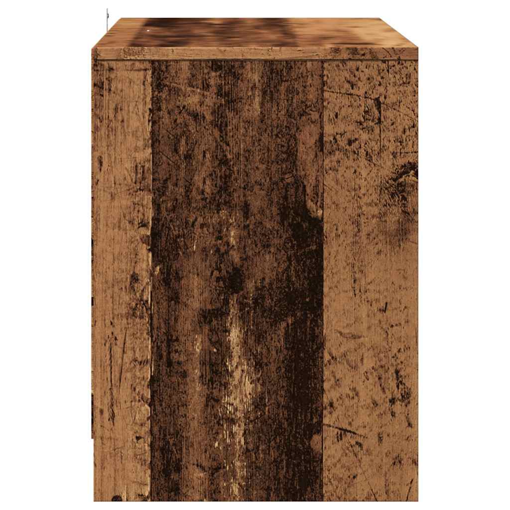 Meuble TV vieux bois 102x37,5x52,5 cm bois d'ingénierie - XIOS