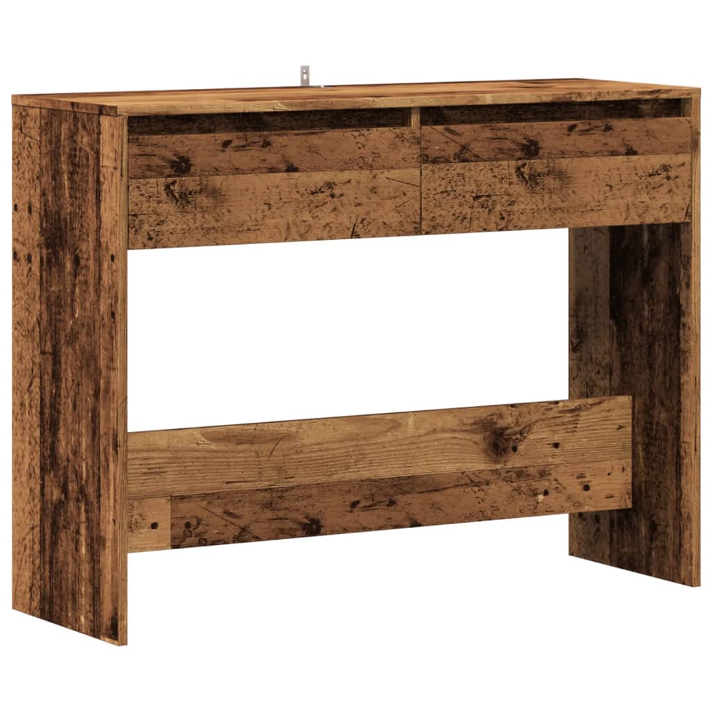 Table console vieux bois 100x35x76,5 cm bois d'ingénierie - XIOS
