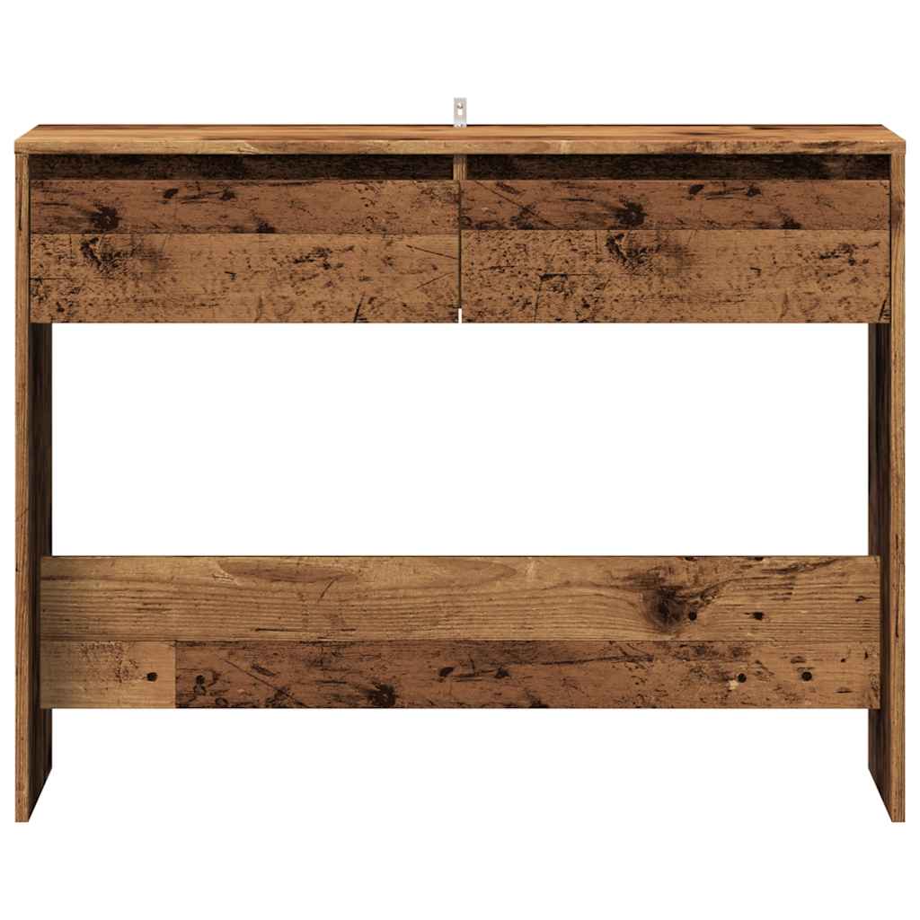 Table console vieux bois 100x35x76,5 cm bois d'ingénierie - XIOS