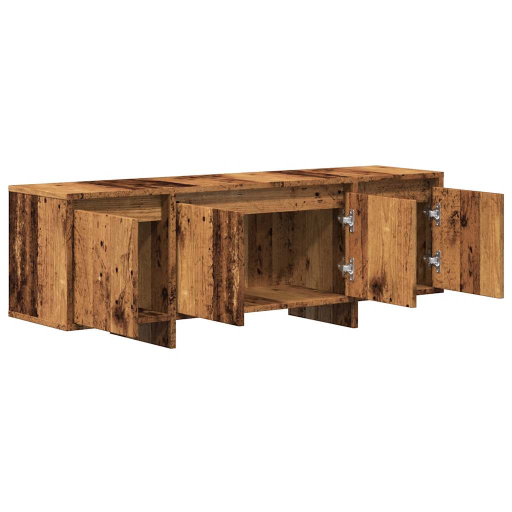Meuble TV vieux bois 120x30x40,5 cm bois d'ingénierie - XIOS