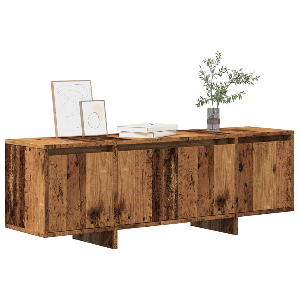 Meuble TV vieux bois 120x30x40,5 cm bois d'ingénierie - XIOS