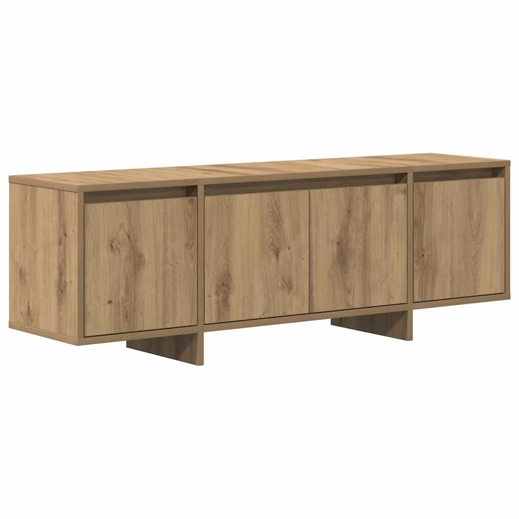 Meuble TV chêne artisanal 120x30x40,5 cm bois d'ingénierie - XIOS