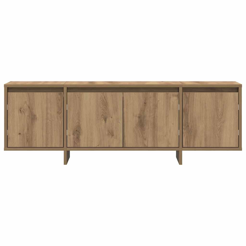 Meuble TV chêne artisanal 120x30x40,5 cm bois d'ingénierie - XIOS