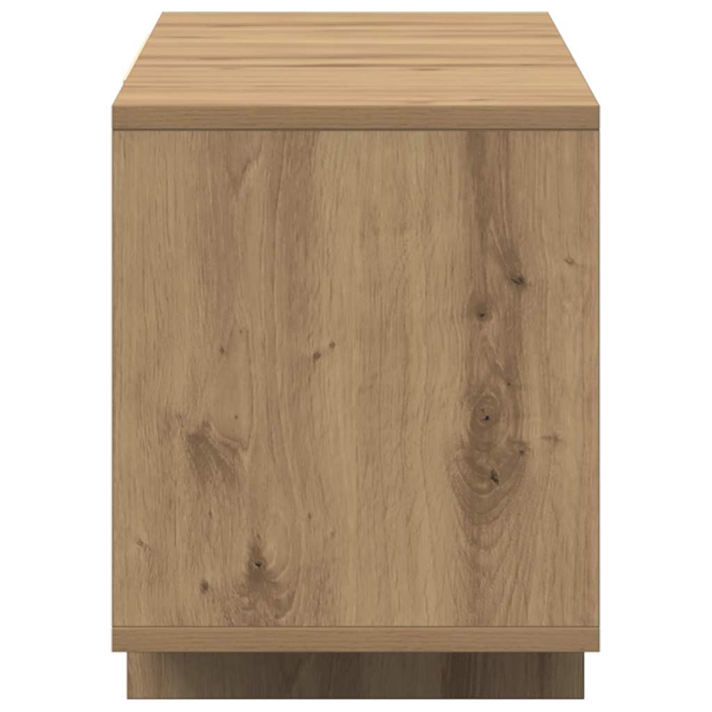 Meuble TV chêne artisanal 120x30x40,5 cm bois d'ingénierie - XIOS