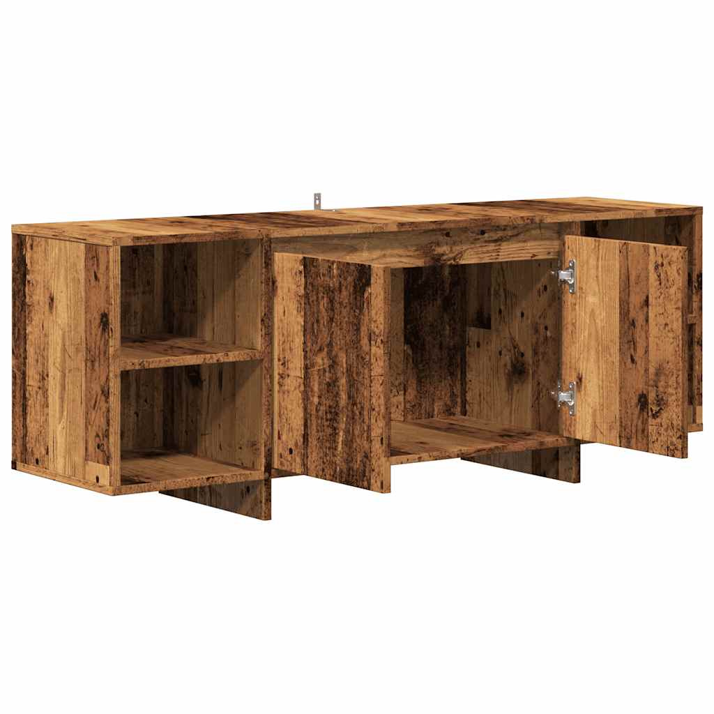 Meuble TV vieux bois 130x35x50 cm bois d'ingénierie - XIOS