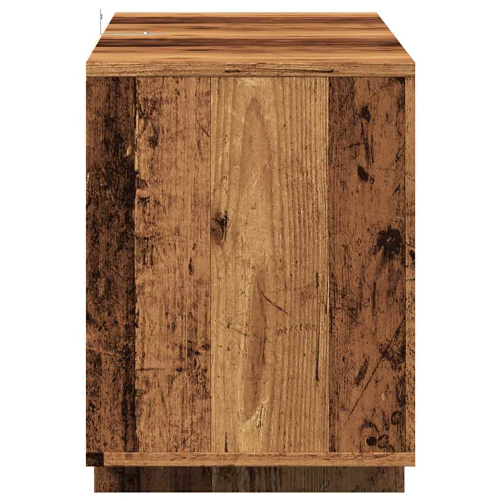 Meuble TV vieux bois 130x35x50 cm bois d'ingénierie - XIOS