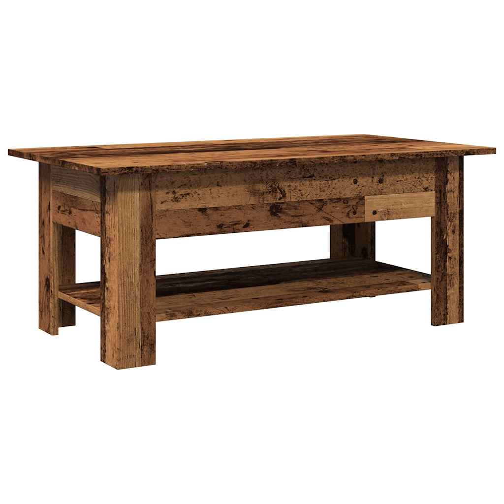 Table basse vieux bois 102x55x42 cm bois d'ingénierie - XIOS