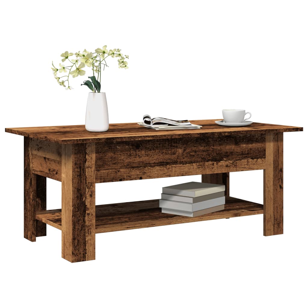 Table basse vieux bois 102x55x42 cm bois d'ingénierie - XIOS