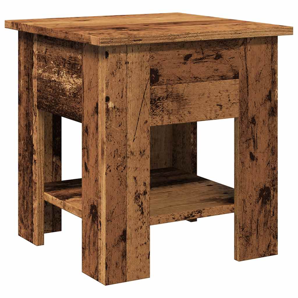 Table basse vieux bois 40x40x42 cm bois d'ingénierie - XIOS