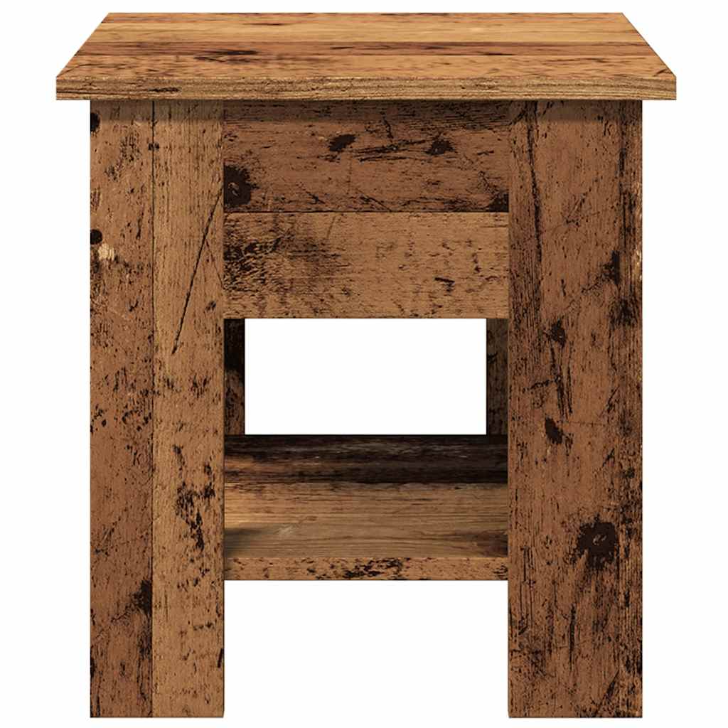 Table basse vieux bois 40x40x42 cm bois d'ingénierie - XIOS