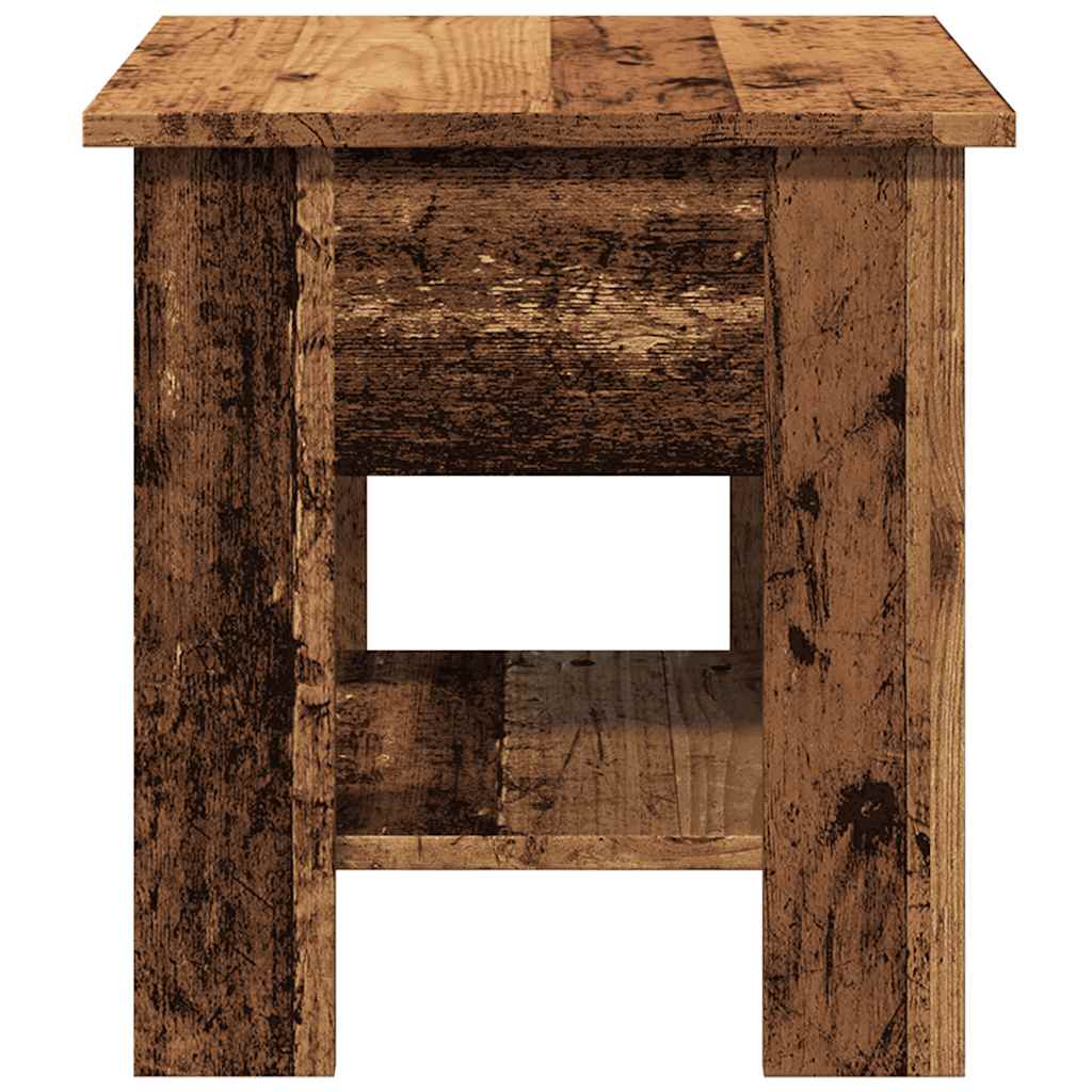 Table basse vieux bois 40x40x42 cm bois d'ingénierie - XIOS
