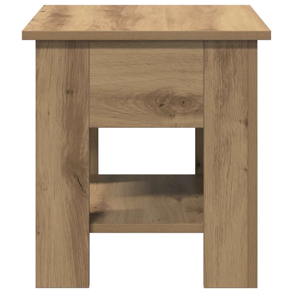 Table basse chêne artisanal 40x40x42 cm bois d'ingénierie - XIOS