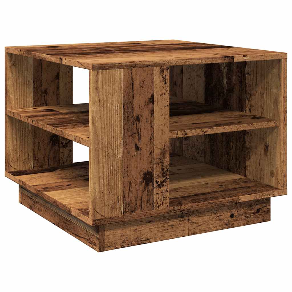 Table basse vieux bois 55x55x42 cm bois d'ingénierie - XIOS