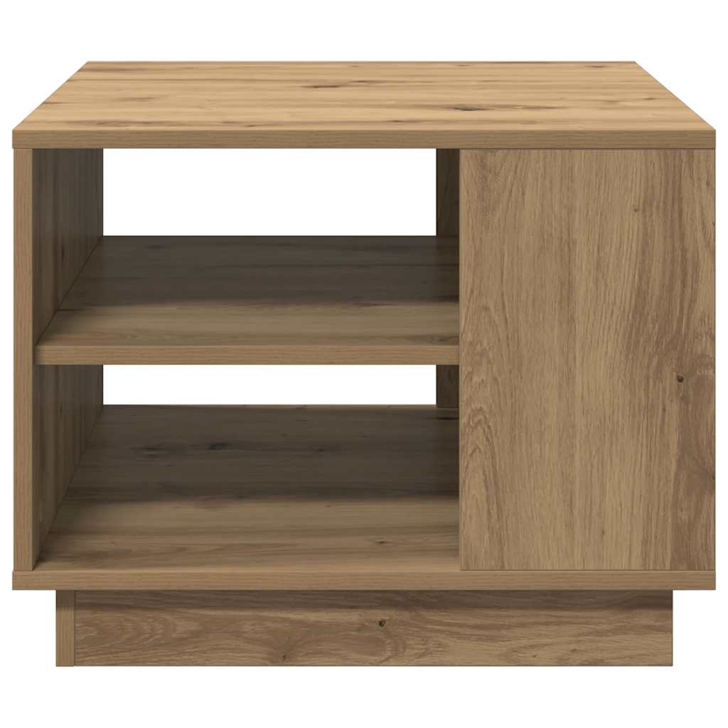 Table basse chêne artisanal 55x55x42 cm bois d'ingénierie - XIOS