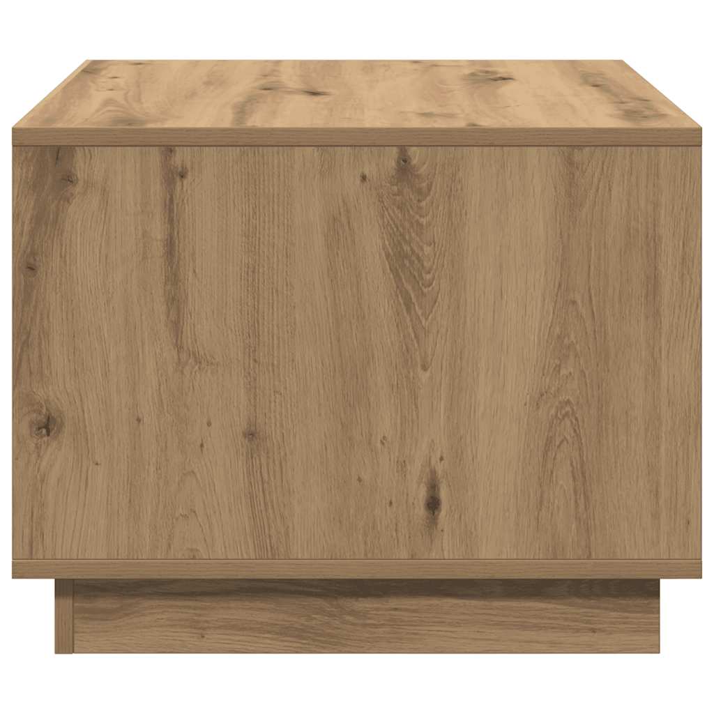 Table basse chêne artisanal 55x55x42 cm bois d'ingénierie - XIOS