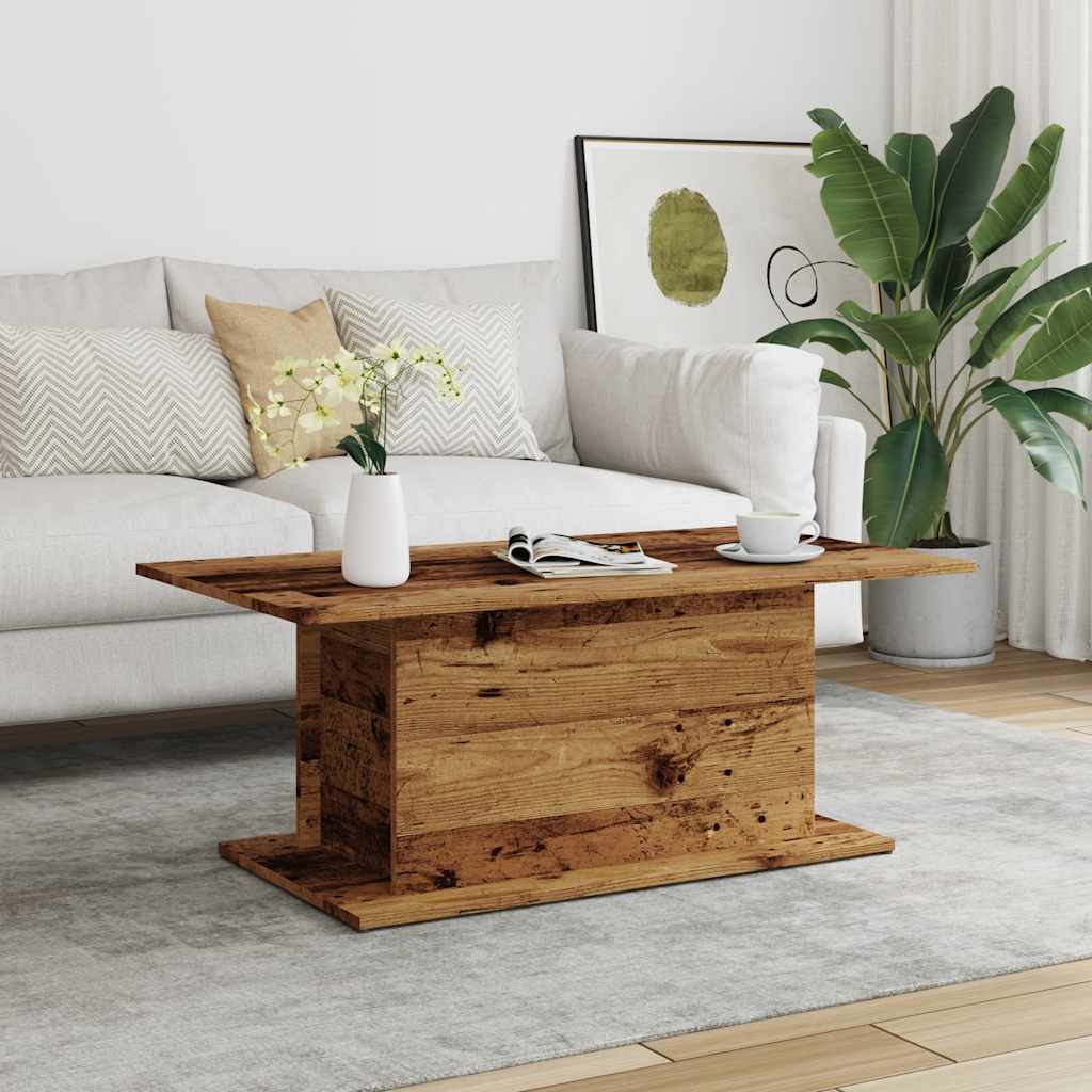 Table basse vieux bois 102x55,5x40 cm bois d'ingénierie - XIOS